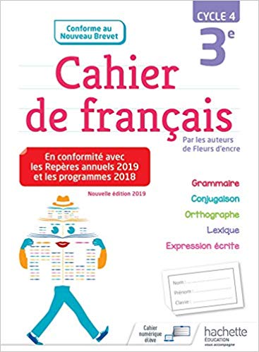 Cahier de français cycle 4 / 3e