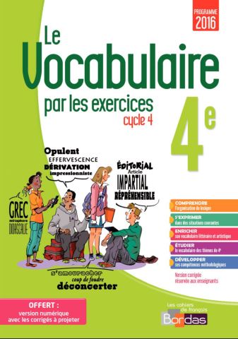 Vocabulaire par les exercices 4e