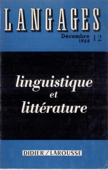 Linguistique et littérature